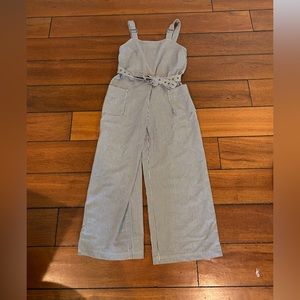 Striped Cotton Overalls